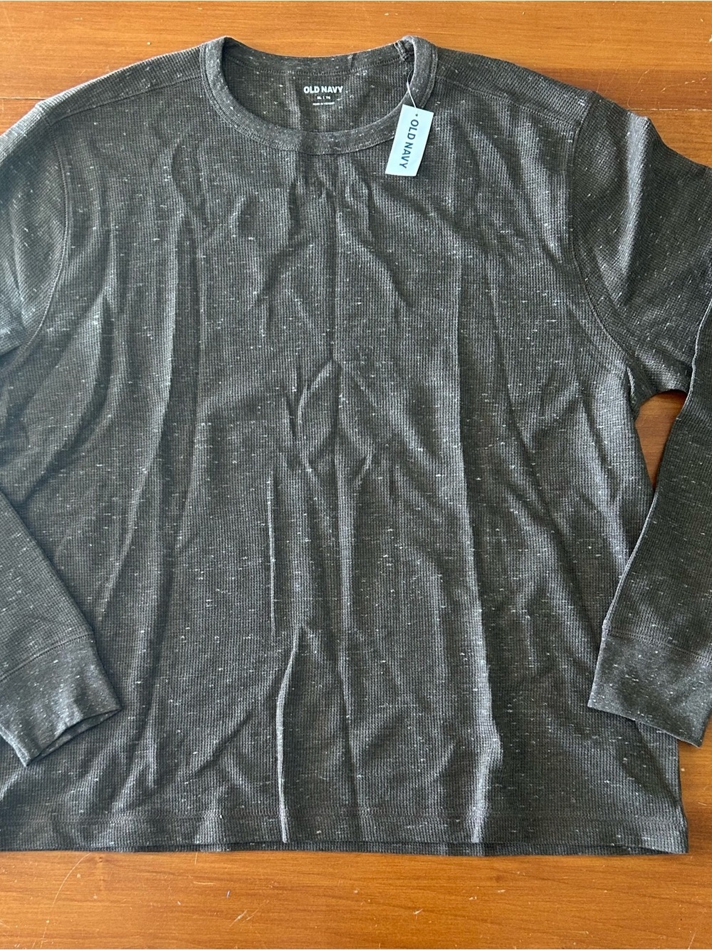 Old Navy Men's Brown Long Sleeve Ribbed T